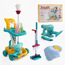 Детски комплект за почистване Raya Toys с мини прахосмукачка