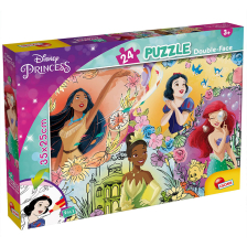 Детски пъзел Lisciani Disney Princess, двулицев за оцветяване 24 части