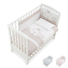 Бебешко легло Italbaby B.SIDE BABY RE Бял, с матрак и спален комплект, с подвижна решетка