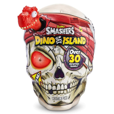 Череп с динозавърски яйца Zuru Smashers Dino Island със светещ динозавър, фигурки, слайм и пясък, над 30 изненади