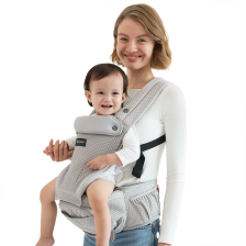Ергономична раница 2 в 1 Momcozy Move2Fit, 0-36 месеца, Air Mesh Grey