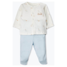Бебешка пижама Bebetto MY FIRST PLAYMATE BLUE 2ч. 0-6 м., F1533