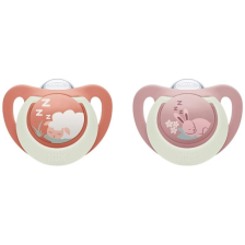 Силиконови залъгалки Nuk First Choice Night с кутийка, 18-36 м., 2бр.