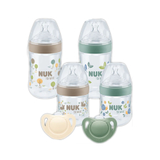 Комплект бебешки шишета за хранене Nuk Nature Perfect Start със силиконови биберони