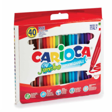 Флумастери CARIOCA Jumbo, 40 цвята