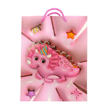 Хартиена торбичка за подарък с 3D принт Raya Toys Динозавър L, 40 см.