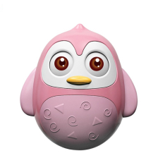 Бебешка играчка Huanger Raya Toys Неваляшка, Пингвин, Розов