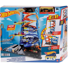 Писта Mattel Hot Wheels City Трансформираща се кула 2 в 1, с една кола