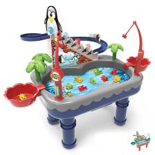Игра с рибки Raya Toys с пързалка с пингвини, с музика
