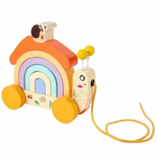 Играчка за дърпане Raya Toys Дървен охлюв
