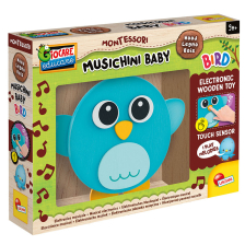 Играчка за количка, кошара и столче Lisciani Montessori Wood Musichini Bird