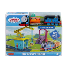 Игрален комплект Fisher Price Thomas & Friends с кранът Карли и дрезината Санди HDY58