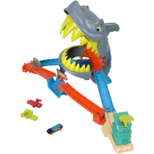 Игрален комплект Mattel Hot Wheels City Shark Chomp Beach писта с кола 1:64, JHL96   