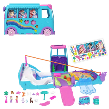 Игрален комплект Mattel Polly Pocket Pet Mobile Adventure, с 21 части