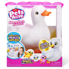 Интерактивна играчка Zuru Pets Alive Мама патица с малки патенца, ходи и издава звуци