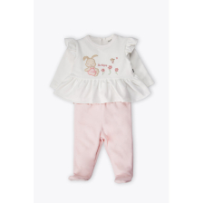 Бебешки комплект Bebetto HAPPY BUNNY, 2ч., 1-9 м., K5498