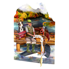 Картичка Santoro Fishing Swing Card, 3D