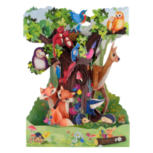Картичка Santoro Forest Animals Swing Card, 3D