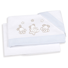 Комплект бебешки чаршафи Italbaby SWEET STAR, 3 части, Light Blue