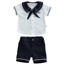 Комплект Bebetto MARINE BOY Риза с панталони 6-24м. К2616