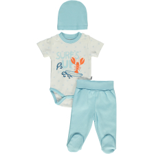 Комплект Bebetto SUMMER CLUB 3 части 0-9м. T2350