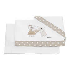 Комплект бебешки чаршафи Italbaby DOLCI COCCOLE 3 ч. White/ Dove Grey