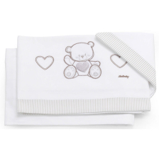 Комплект чаршафи Italbaby JOLIE 3 ч. White/Dove Grey