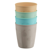 Комплект детски чаши за пиене NIP Beaker Жираф, 4 броя, 250 мл.