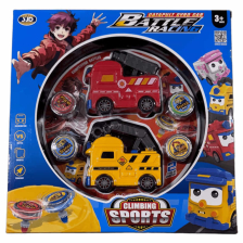 Комплект детски камиончета Raya Toys Battle racing, с 4 бр. пумпал