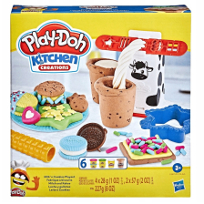 Комплект моделини Hasbro Play-Doh Milk N Cookies, 6 цвята
