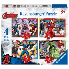 Пъзели Ravensburger Marvel Avengers, 4 бр., 12-24 ч.
