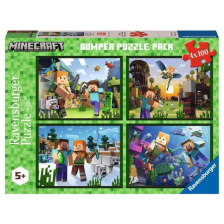 Пъзели Ravensburger Minecraft, 4х100 ч.