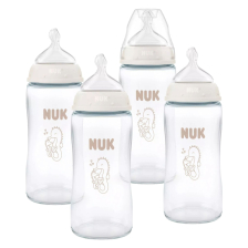 Комплект стъклени бебешки шишета NUK First Choice, 240 мл., 4бр.