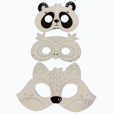 Комплект за оцветяване Raya Toys Маски с животни, 3 бр.