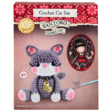 Комплект за плетене на една кука Santoro Gorjuss Grey Cat