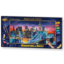 Комплект за рисуване по номера Schipper Manhattan at Night, 40x80 см.