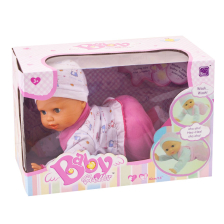 Кукла бебе Raya Toys пълзящо, със звуци, 40 см