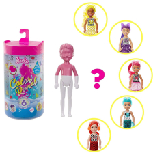 Кукла изненада Mattel Barbie Monochrome Series Chelsea Paint Reveal, с промяна на цвета