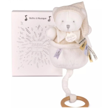 Музикална плюшена играчка Doudou Мече, 20 см.