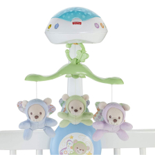 Музикална въртележка за кошара, легло и количка Fisher Price Мечета пеперуди 3в1