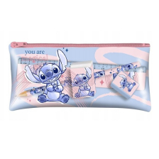 Несесер за училище Kids Licensing Stitch, с ученически пособия 5 части