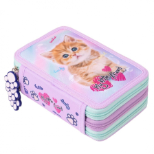 Несесер за училище St. Majewski My Little Friend Pastel Kitty, троен, пълен