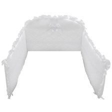 Обиколник за бебешко легло Italbaby MAGNIFIQUE LUX 185 x 40 см, Бял