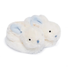 Бебешки пантофи Doudou Bonbon заек сини, 0-6 месеца 
