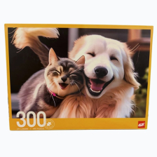 Пъзел Raya Toys Щастливи Куче и Коте, 300 ч.