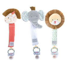 Клипс за залъгалка Doudou Животните от саваната, плюшен 18 см.