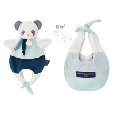 Плюшена играчка Doudou Панда-чанта 30см.