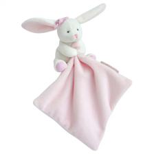 Плюшена играчка за гушкане Doudou заек с кърпичка 10 см, DC3337
