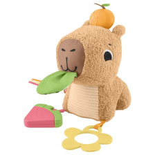 Плюшена играчка Fisher Price Snuggly Snacky Capybara, сензорна, HYR54  