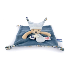 Плюшено мече за гушкане Doudou, с шапка за сън, 25см.